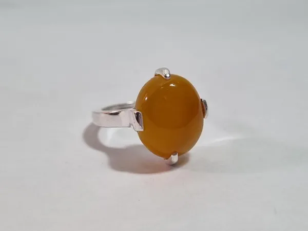Yellow_Agate_Silver_Handcrafted_Islamic_Ring_For_Men