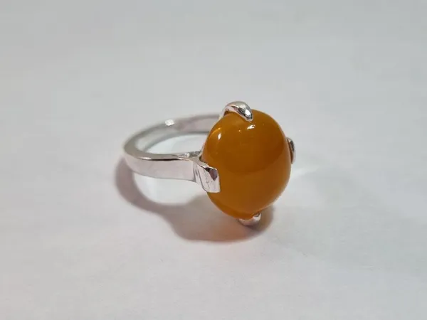 Yellow_Agate_Silver_Handcrafted_Islamic_Ring_For_Men