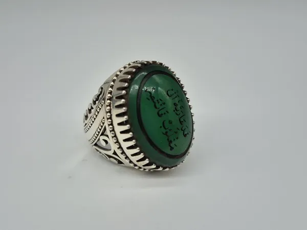 Green_Agate_Sterling_Silver_Arabic_Calligraphy_Ring_For_Men