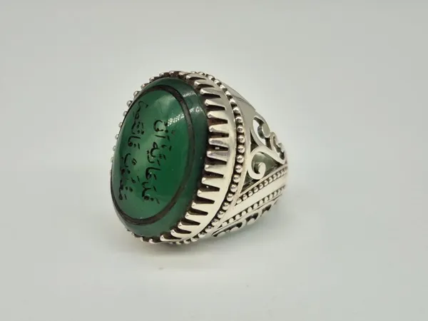 Green_Agate_Sterling_Silver_Arabic_Calligraphy_Ring_For_Men
