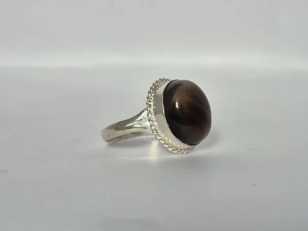 Black_Agate_Silver-Plated__Suleimani_Aqeeq_Ring_For_Men