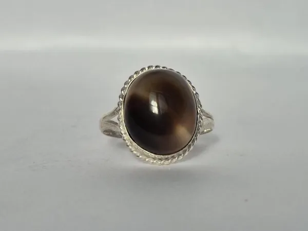 Black_Agate_Silver-Plated__Suleimani_Aqeeq_Ring_For_Men