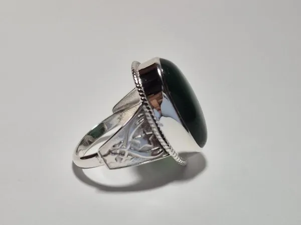 Green_Onyx_Sterling_Silver_Sword_Design_Ring_For_Men_,_925_Silver_Ring