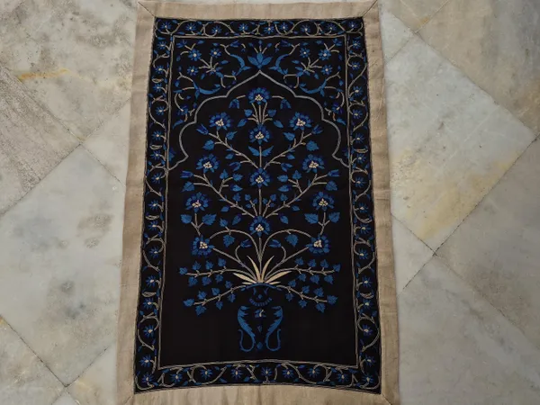 Silk_Mughal_Bohemian_Floral_Tree_Of_Life_Embroidered_Wall_Hanging