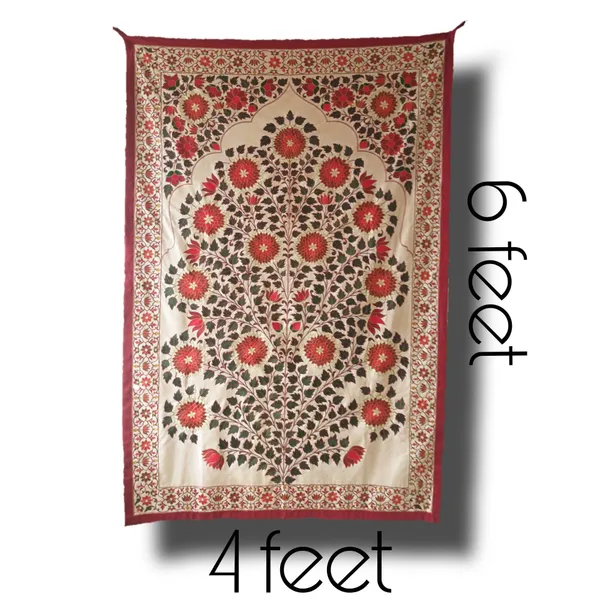 Silk_Thread_Mughal_Embroidery_Floral_Tree_Of_Life_Wall_Hanging