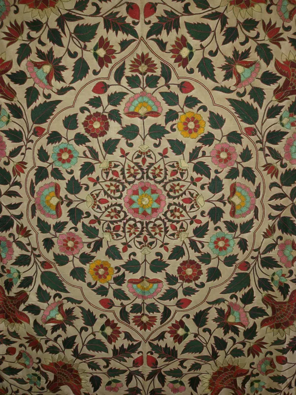 Silk_Mughal_Tree_Of_Life_Floral_Embroidered_Wall_Hanging
