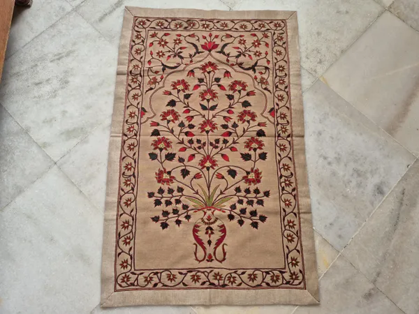 Silk_Mughal_Floral_Tree_Of_Life_Embroidery_Wall_Hanging