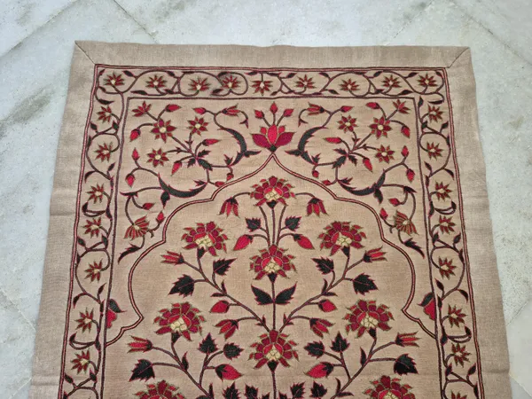 Silk_Mughal_Floral_Tree_Of_Life_Embroidery_Wall_Hanging