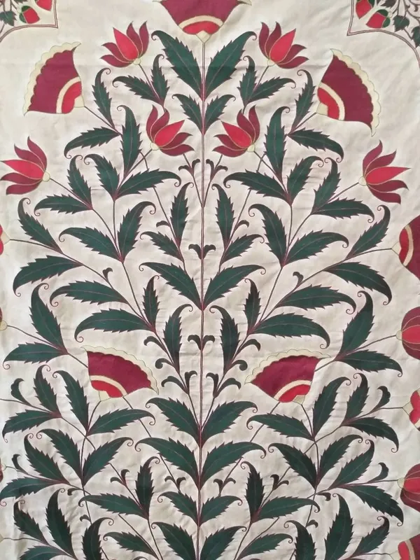Silk_Cotton_Mughal_Floral_Tree_Of_Life_Embroidery_Wall_Hanging