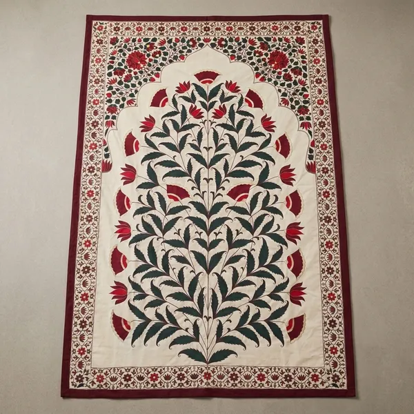 Silk_Cotton_Mughal_Floral_Tree_Of_Life_Embroidery_Wall_Hanging