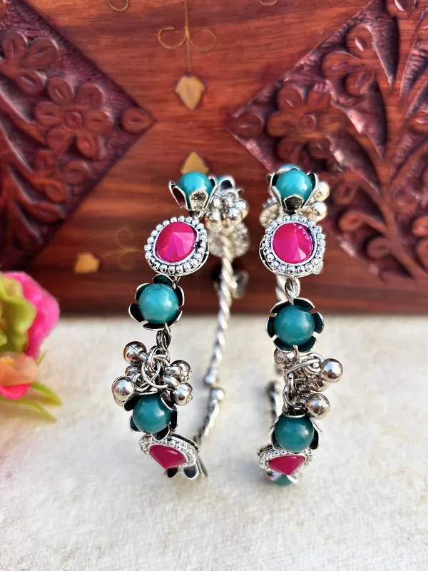 2Pcs_Silver_Toned_Adjustable_Traditional_Bangles