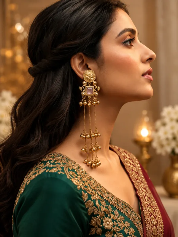 Kashmiri_Gold-Plated_Drop_Earrings