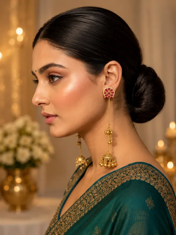 Kashmiri_Gold_Plated_Drop_Earrings