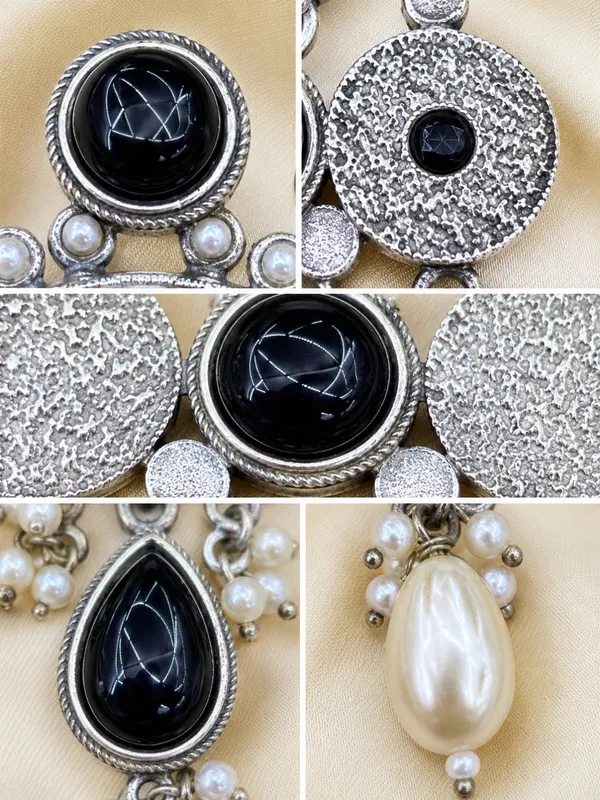 Black_Stone_&_Pearl_Embellished_Oxidised_Chandbali_Statement_Earrings