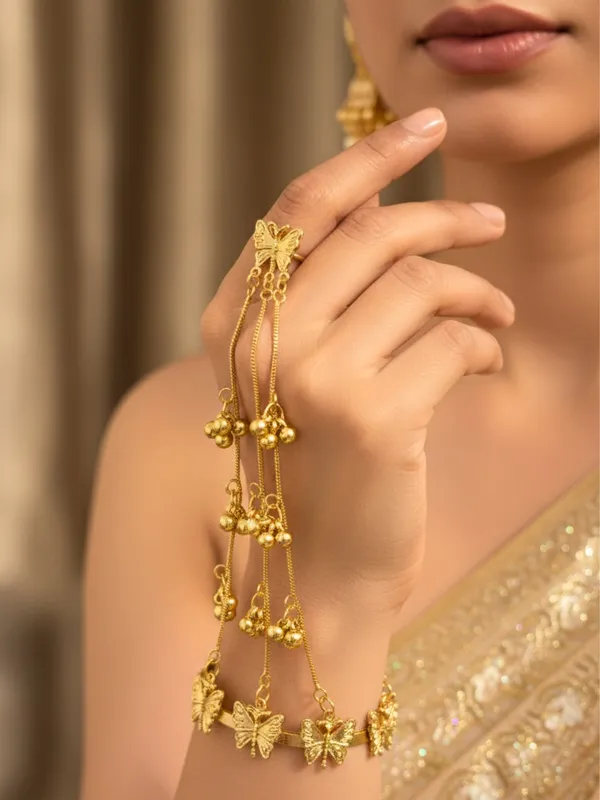 Butterfly_Ghungroo_Brass_Hathphool_Adjustable_Statement_Hand_Jewellery