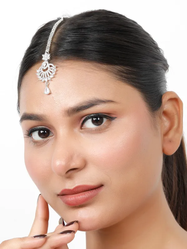 Rhodium-Plated_Cubic_Zirconia_Studded_Maang_Tikka_Head_Jewellery