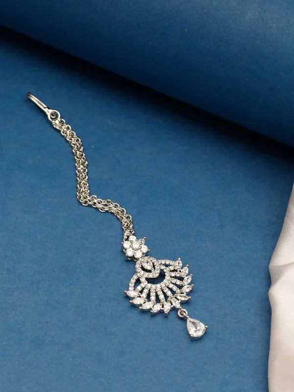 Rhodium-Plated_Cubic_Zirconia_Studded_Maang_Tikka_Head_Jewellery