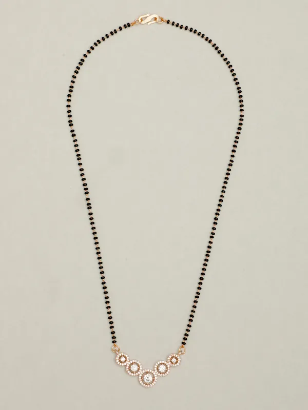 18K_Rose_Gold_Plated_Ad_&_Cz_Studded_Mangalsutra_Necklace_With_Black_Beads