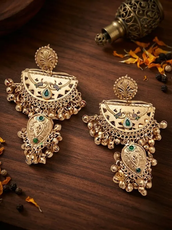 Gold-Plated_Peacock_Chandbali_Earrings