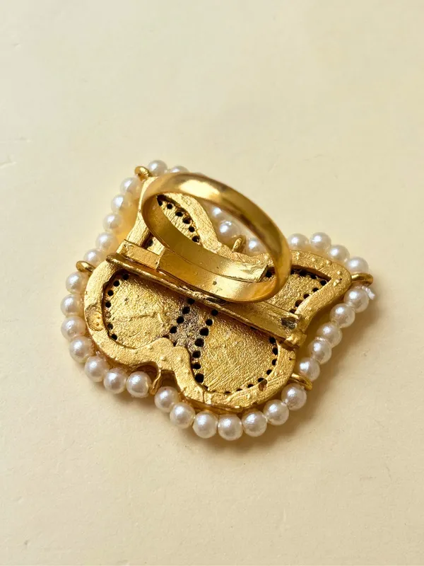 Gold-Plated_Ad_Stones_Studded_&_Butterfly_Shaped_Adjustable_Statement_Finger_Ring