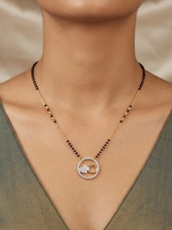 Gold-Plated_American_Diamond_Heart_&_Ring_Pendant_Mangalsutra_Necklace