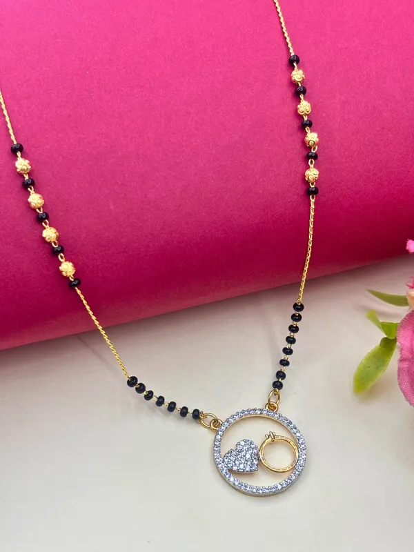 Gold-Plated_American_Diamond_Heart_&_Ring_Pendant_Mangalsutra_Necklace