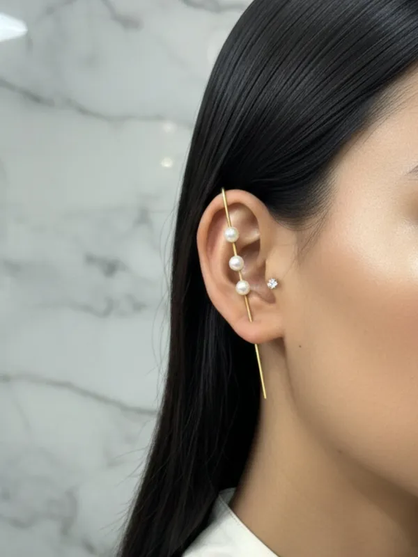 Gold-Plated_Classic_Pearl_Ear_Cuff_Bugadi_Earrings