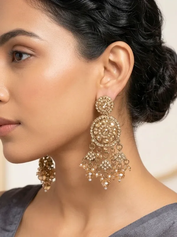 Gold-Plated_Embellished_Kundan_Crystal_Long_Chandbali_Jhumka_Earrings