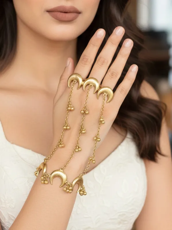 Gold_Plated_Hathphool_Ring_Bracelet