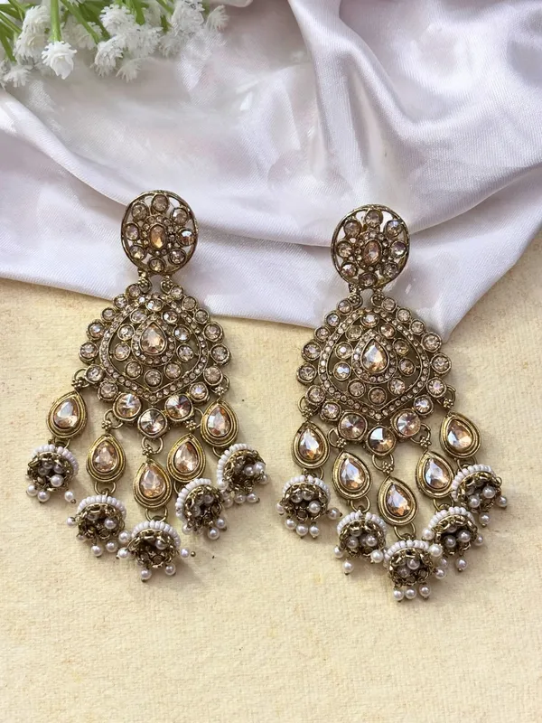 Gold-Plated_Kundan,_Zirconia_&_White_Pearl_Beaded_Long_Chandbali_Earrings