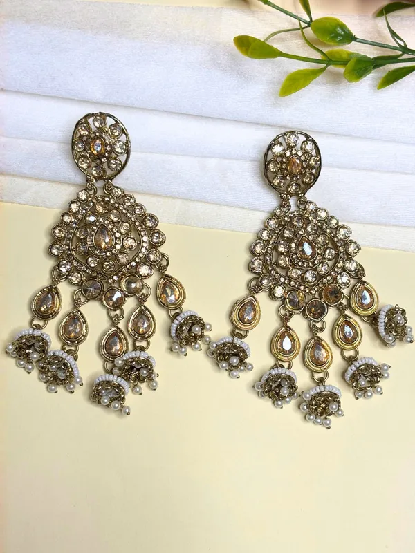 Gold-Plated_Kundan,_Zirconia_&_White_Pearl_Beaded_Long_Chandbali_Earrings