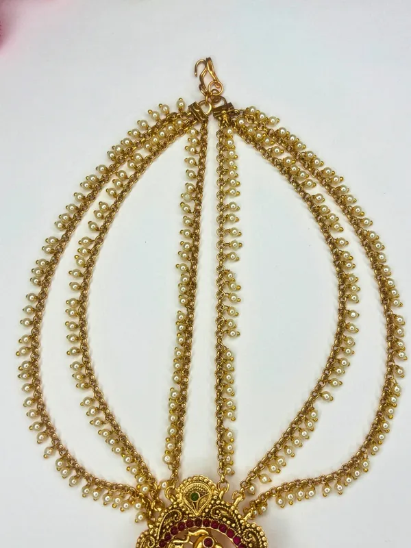 Gold_Plated_Pearl_Kundan_Traditional_Temple_Bridal_Hair_Accessory