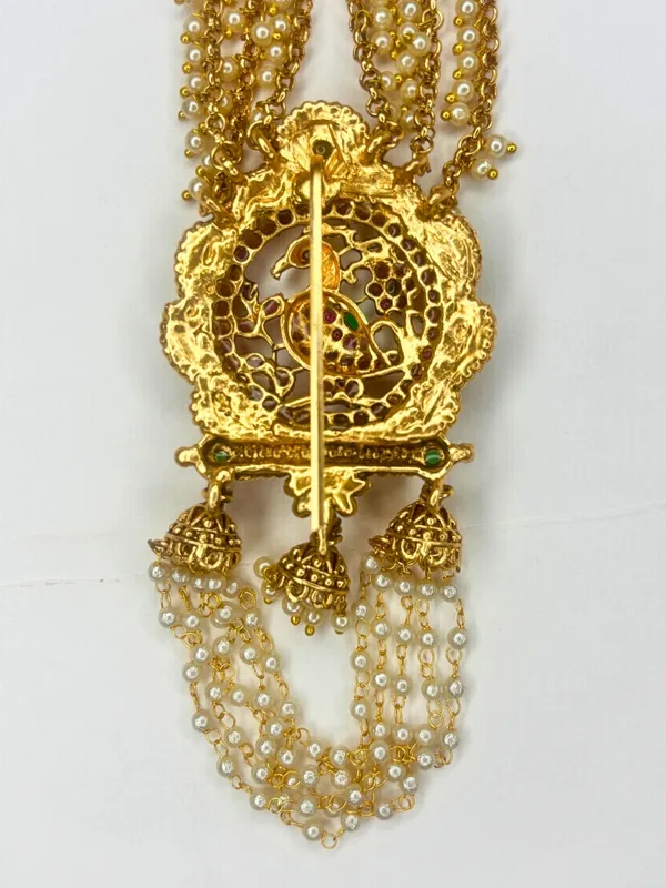 Gold_Plated_Pearl_Kundan_Traditional_Temple_Bridal_Hair_Accessory