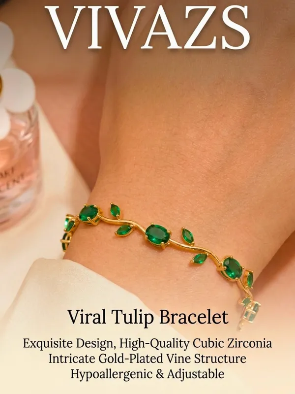 Gold-Plated_Red_&_Green_Stone_Studded_Waterproof_&_Anti-Tarnish_Bracelet_Tulip_Bracelet