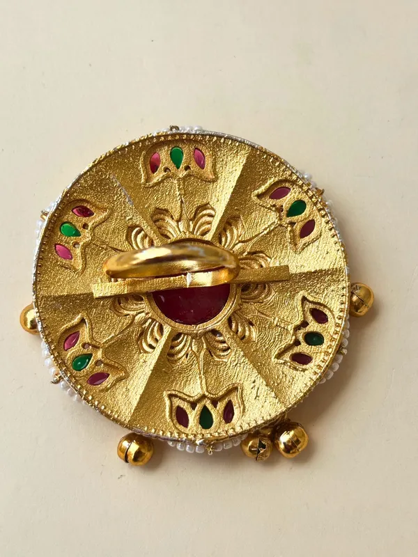 Gold-Plated_Red_Stone_Kundan_Floral_Statement_Ring
