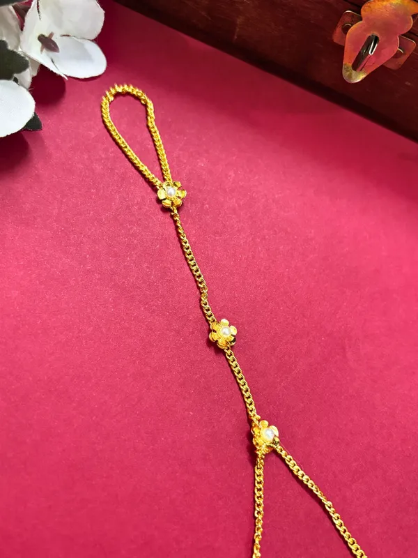 Gold-Plated_Ring_Bracelet_With_Hathphool_(One_Hand_Only)