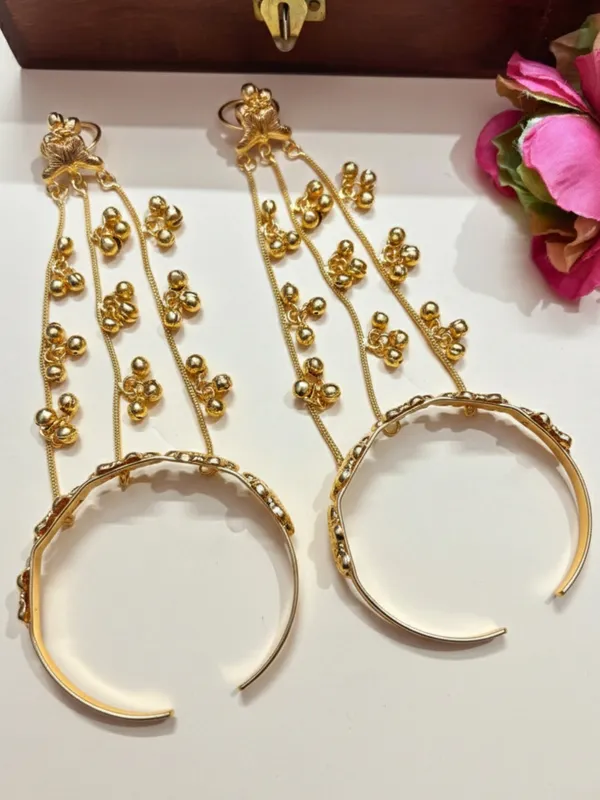 Gold-Plated_Handcrafted_Butterfly_Finger_Ring_Hathphool_Bracelet
