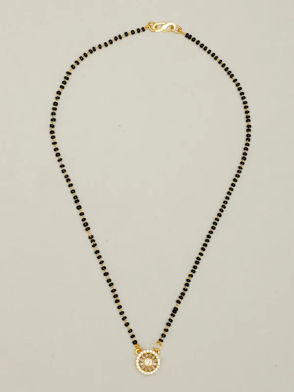 Gold-Plated_White_&_Black_Beaded_Ad-Studded_Mangalsutra