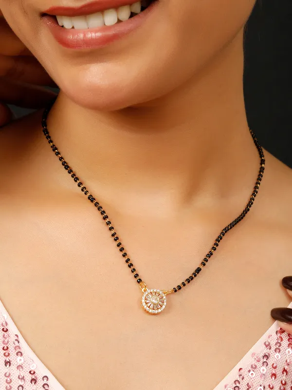 Gold-Plated_White_&_Black_Beaded_Ad-Studded_Mangalsutra