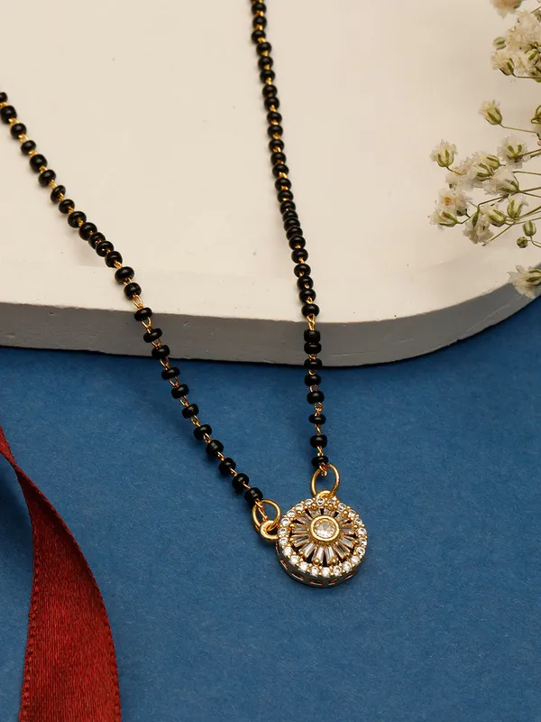 Gold-Plated_White_&_Black_Beaded_Ad-Studded_Mangalsutra