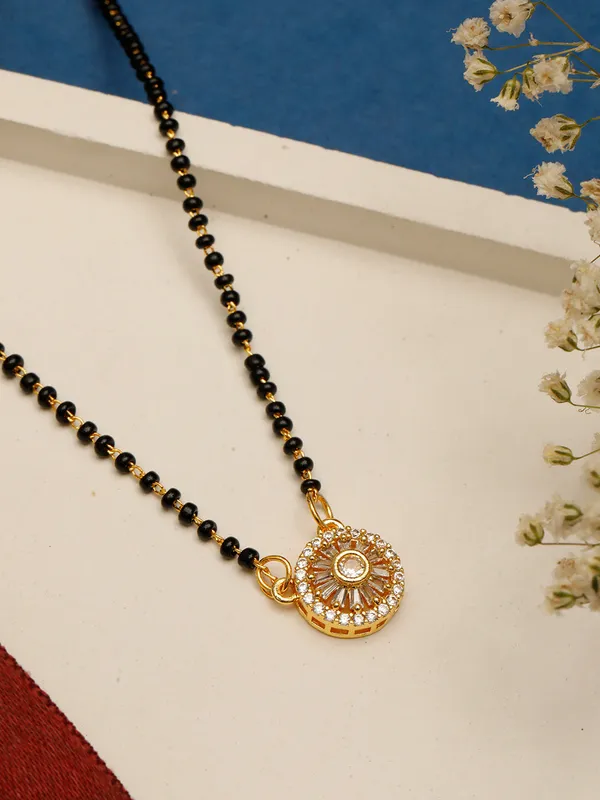 Gold-Plated_White_&_Black_Beaded_Ad-Studded_Mangalsutra
