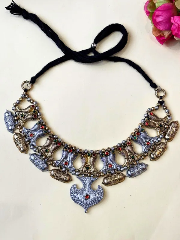 Oxidised_Dual_Tone_Silver_Plated_Oxidised_Jewellery_Set