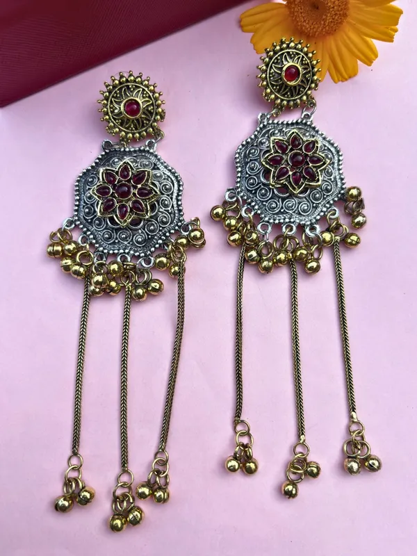 Oxidised_Dual_Tone_Long_Earrings
