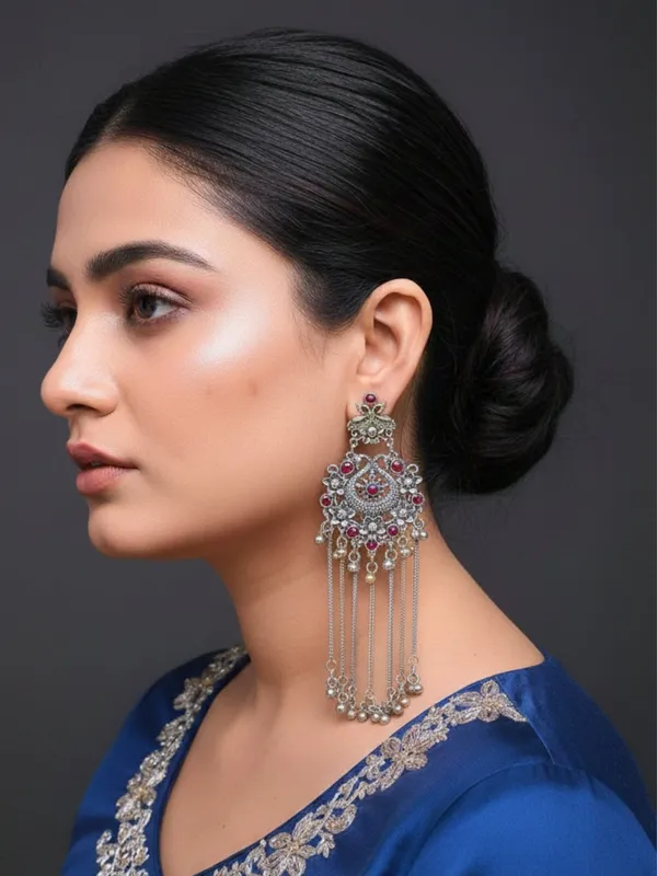 Oxidised_Dual_Tone_Earrings