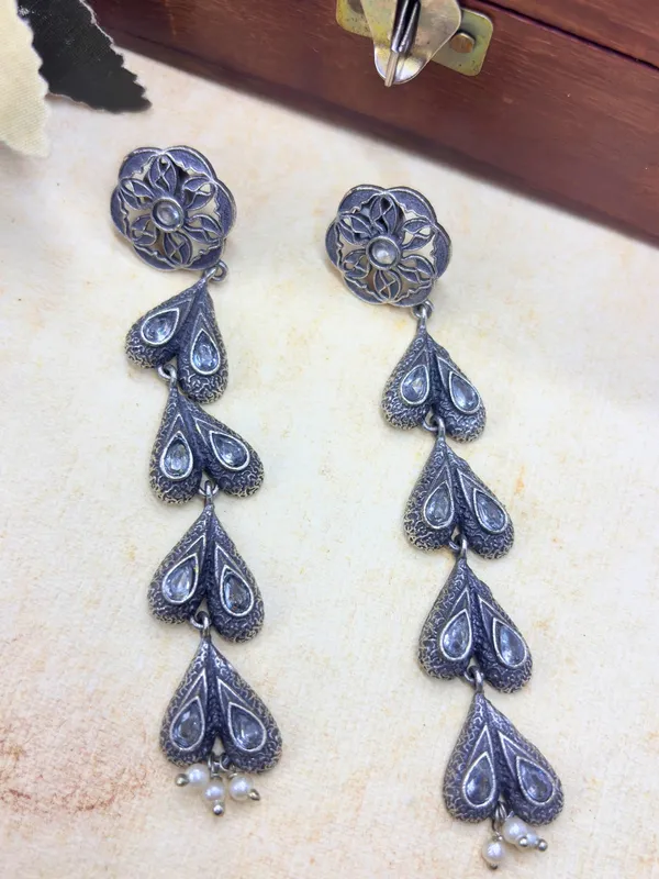 Oxidised_Silver-Plated_Long_Dangler_Earrings