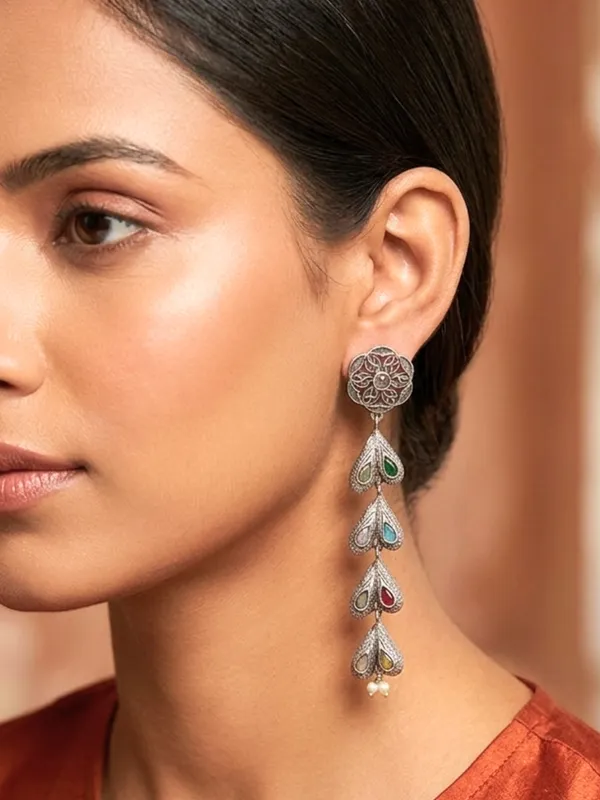 Oxidised_Silver-Plated_Long_Dangler_Earrings