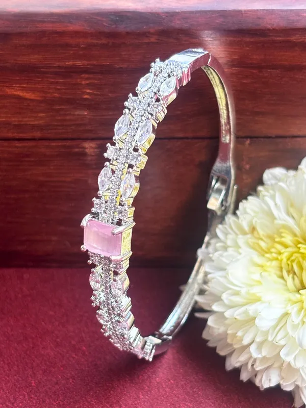 Rhodium_Plated_Pink_Ad_&_Cubic_Zirconia_Studded_Bangle-Style_Openable_Bracelet