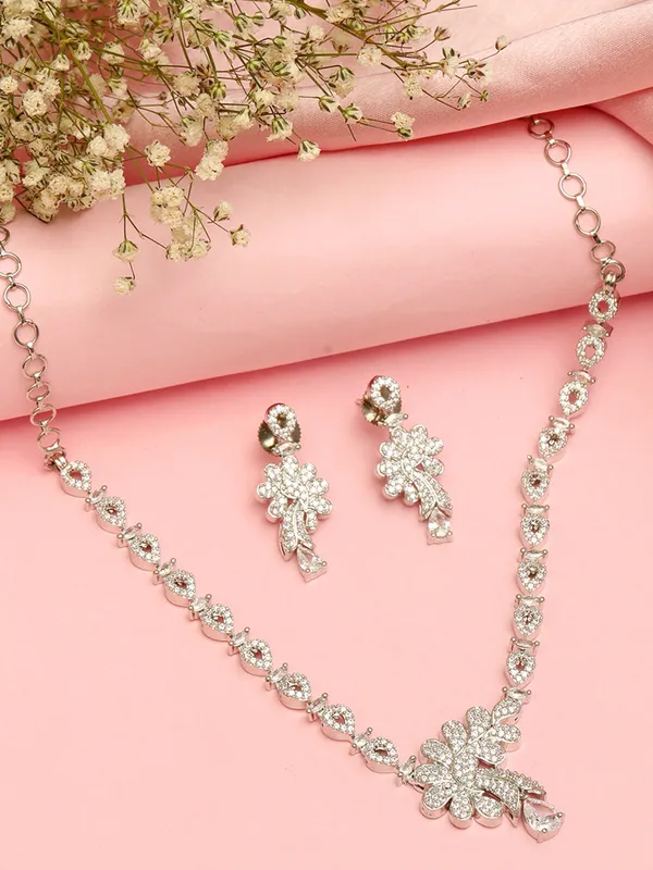 Rhodium-Plated_White_Ad_&_Cubic_Zirconia_Studded_Premium_Necklace_Jewellery_Set