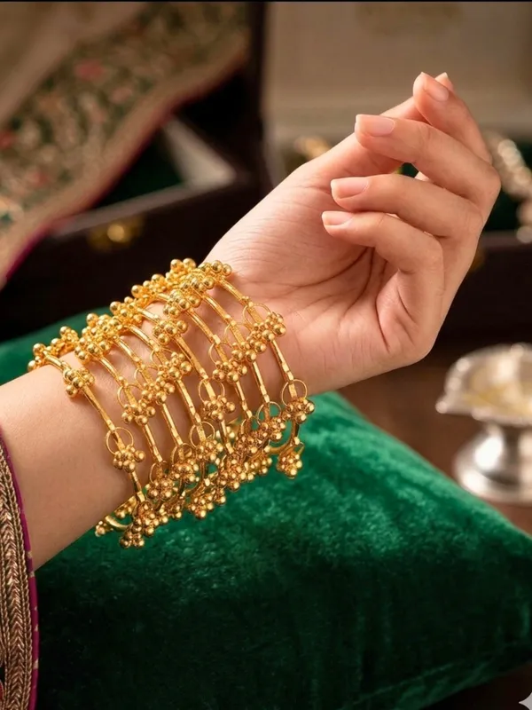 Set_Of_8_Gold-Plated_Kashmiri_Ghungroo_Bangles