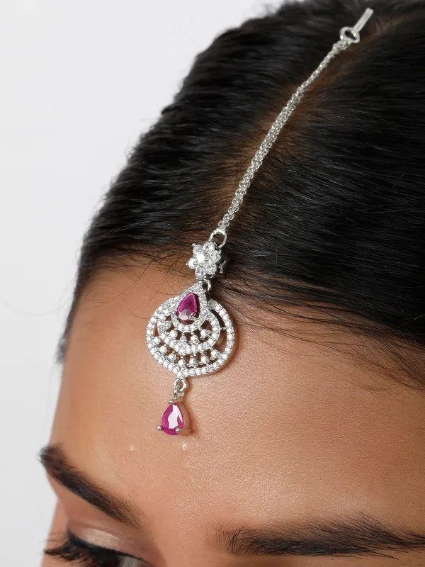 Rhodium-Plated_Cubic_Zirconia_Studded_&_Ad_Drop_Handcrafted_Maang_Tikka